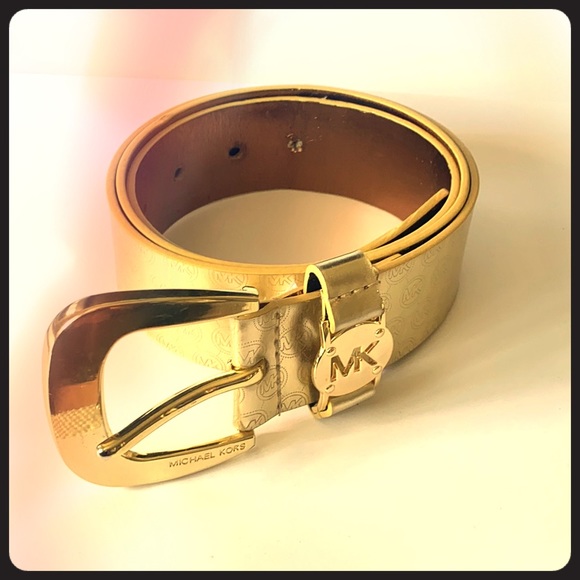 michael kors gold belt